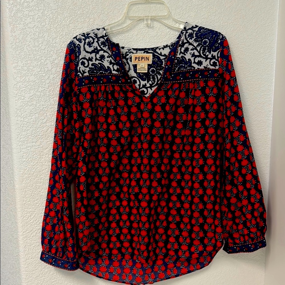 Anthropologie Pepin Massima Pheasant Lightweight India Printed Blouse